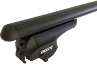 Багажник для Geely Atlas Pro с 2021- (интегр. рейлинги) аэродин. черная дуга, арт.7008+6028